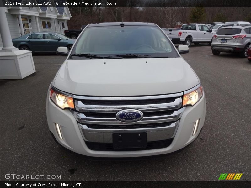 White Suede / Medium Light Stone 2013 Ford Edge SEL AWD
