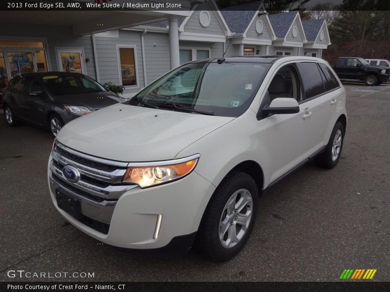 White Suede / Medium Light Stone 2013 Ford Edge SEL AWD
