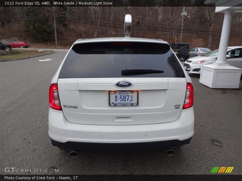 White Suede / Medium Light Stone 2013 Ford Edge SEL AWD