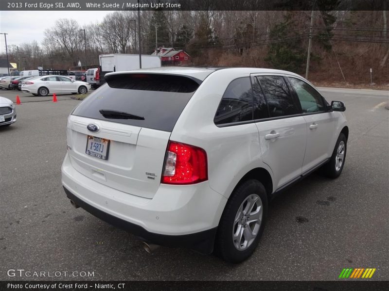 White Suede / Medium Light Stone 2013 Ford Edge SEL AWD