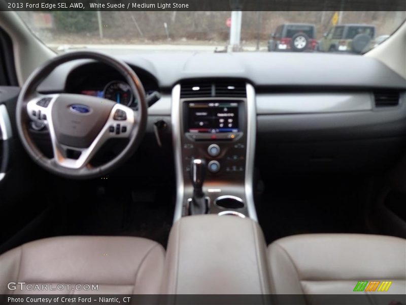 White Suede / Medium Light Stone 2013 Ford Edge SEL AWD