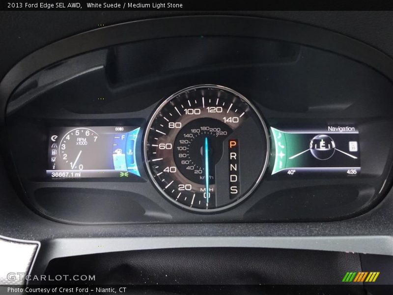 White Suede / Medium Light Stone 2013 Ford Edge SEL AWD