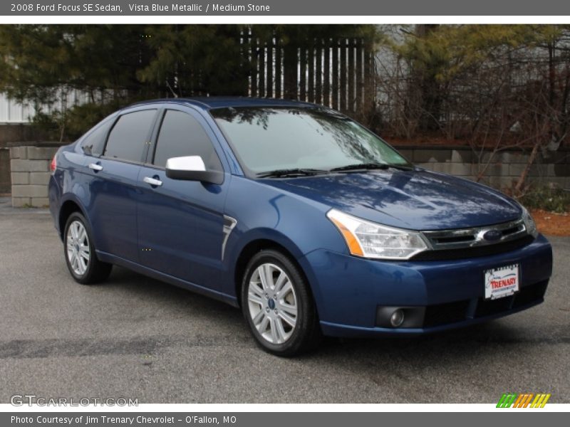 Vista Blue Metallic / Medium Stone 2008 Ford Focus SE Sedan