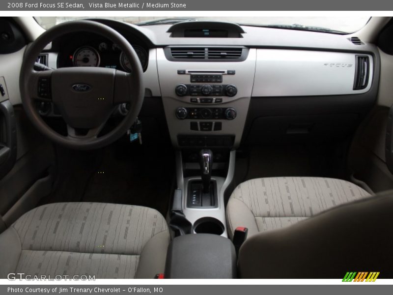 Vista Blue Metallic / Medium Stone 2008 Ford Focus SE Sedan