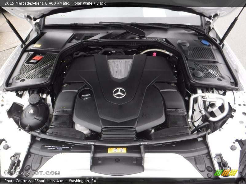 Polar White / Black 2015 Mercedes-Benz C 400 4Matic