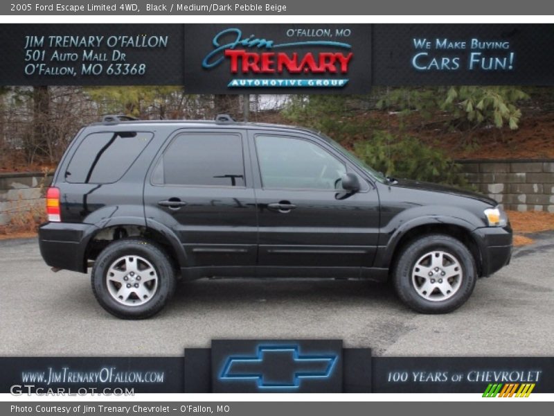 Black / Medium/Dark Pebble Beige 2005 Ford Escape Limited 4WD