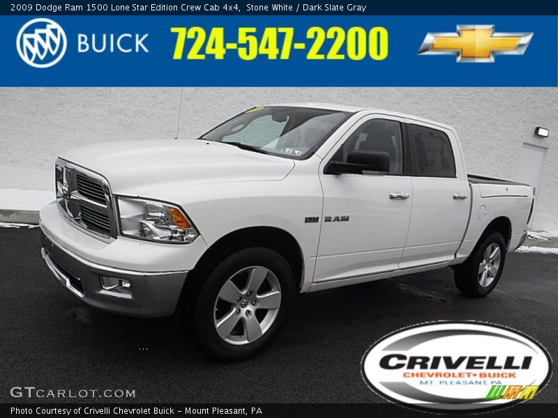 Stone White / Dark Slate Gray 2009 Dodge Ram 1500 Lone Star Edition Crew Cab 4x4