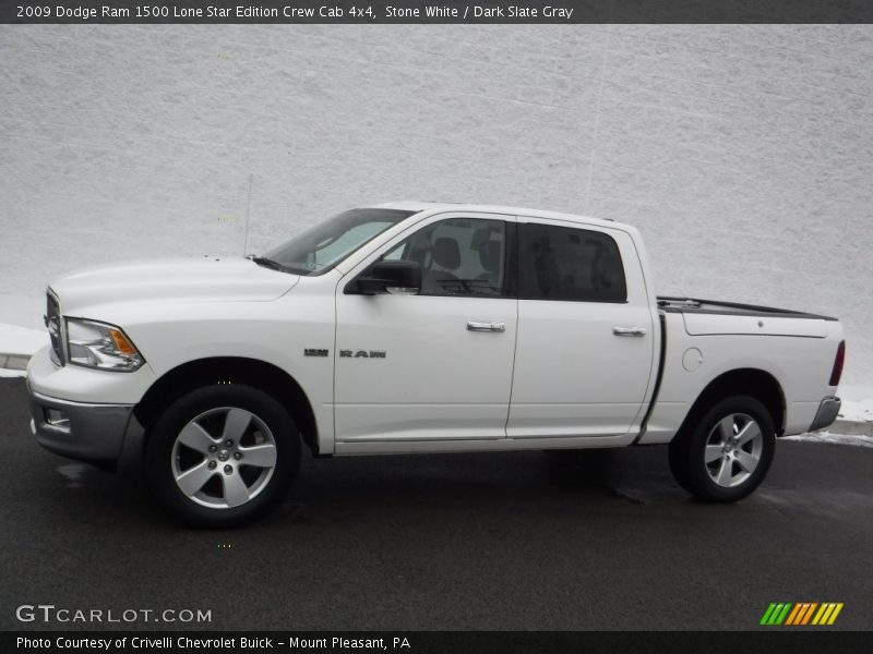 Stone White / Dark Slate Gray 2009 Dodge Ram 1500 Lone Star Edition Crew Cab 4x4