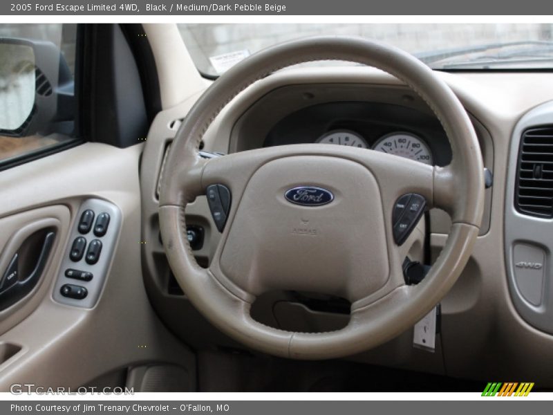 Black / Medium/Dark Pebble Beige 2005 Ford Escape Limited 4WD