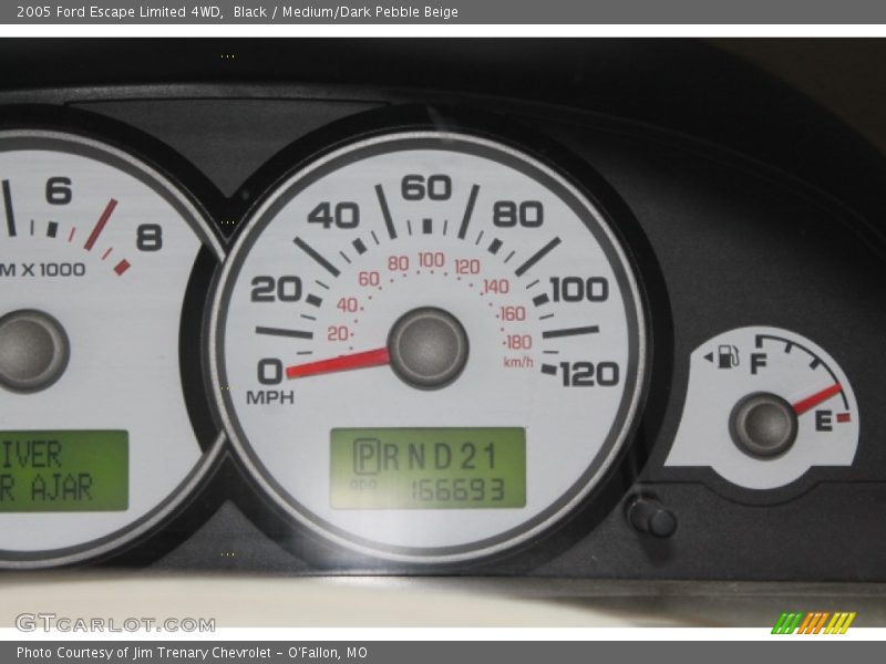 Black / Medium/Dark Pebble Beige 2005 Ford Escape Limited 4WD