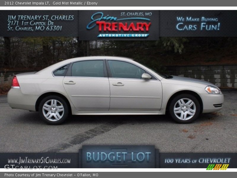 Gold Mist Metallic / Ebony 2012 Chevrolet Impala LT