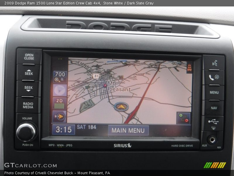 Stone White / Dark Slate Gray 2009 Dodge Ram 1500 Lone Star Edition Crew Cab 4x4