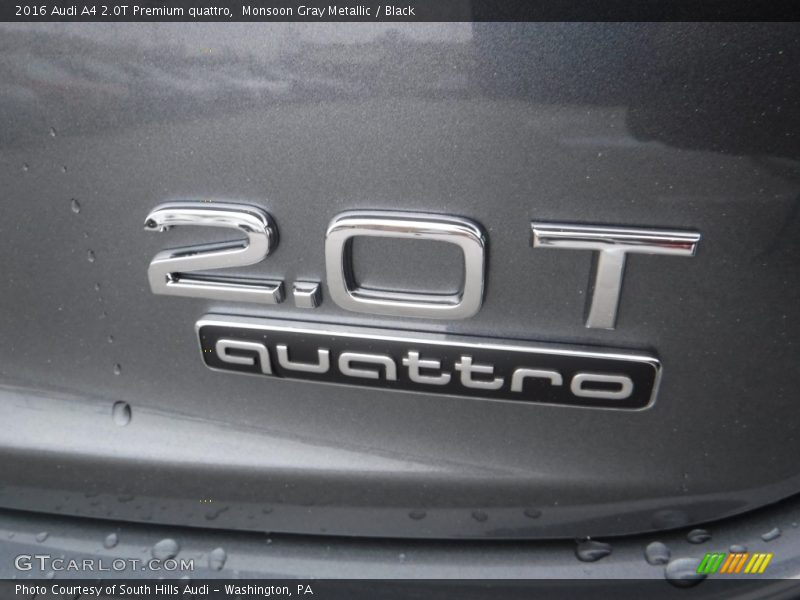 Monsoon Gray Metallic / Black 2016 Audi A4 2.0T Premium quattro