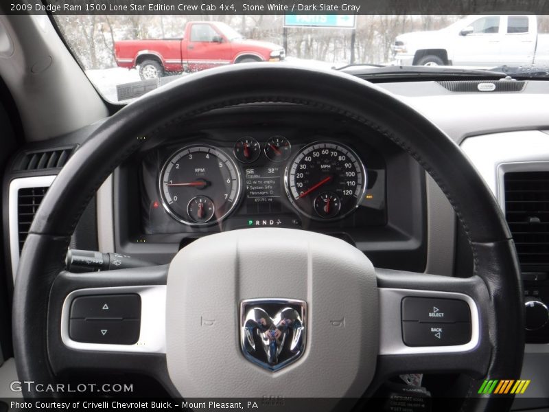 Stone White / Dark Slate Gray 2009 Dodge Ram 1500 Lone Star Edition Crew Cab 4x4