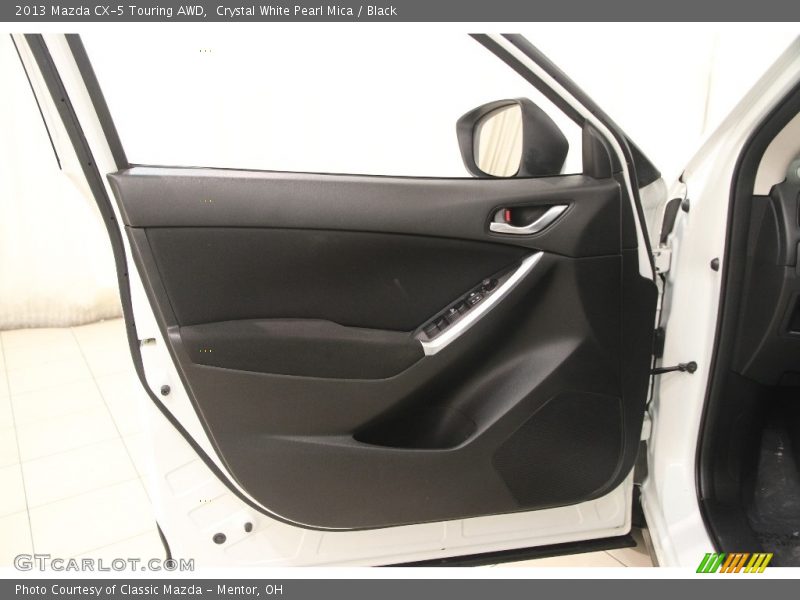 Crystal White Pearl Mica / Black 2013 Mazda CX-5 Touring AWD