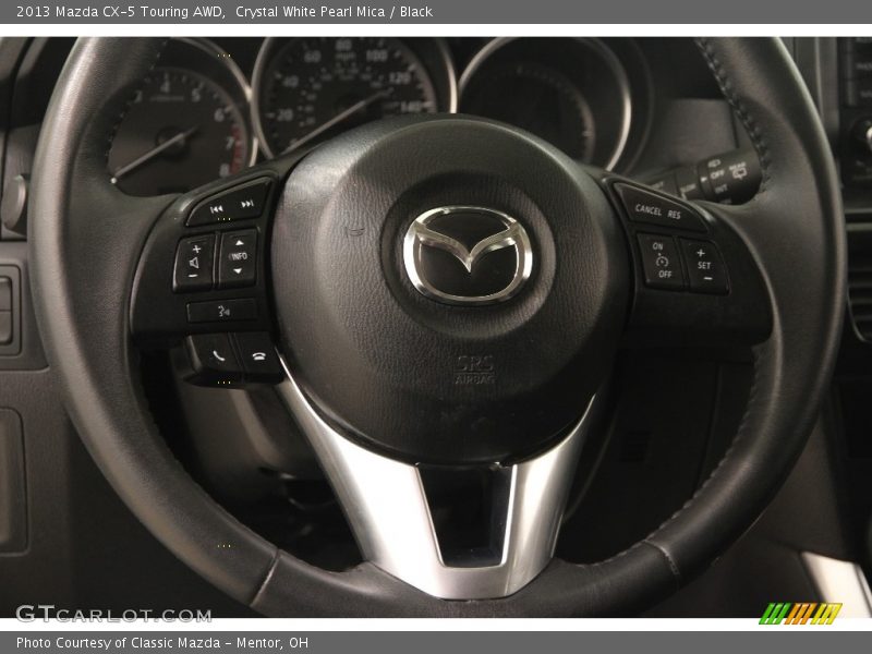 Crystal White Pearl Mica / Black 2013 Mazda CX-5 Touring AWD