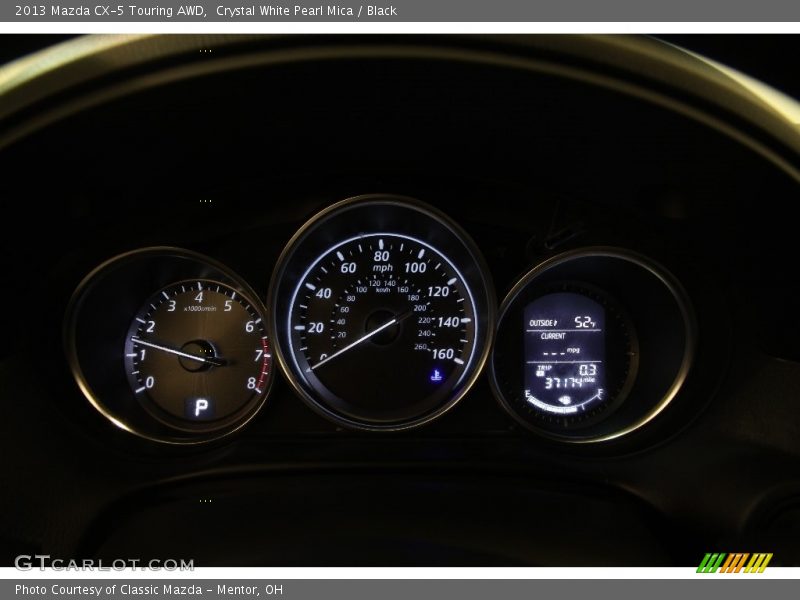 Crystal White Pearl Mica / Black 2013 Mazda CX-5 Touring AWD