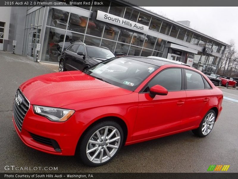 Brilliant Red / Black 2016 Audi A3 2.0 Premium quattro