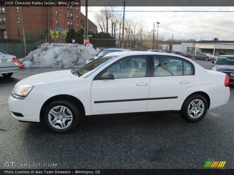 White / Gray 2005 Chevrolet Malibu Sedan