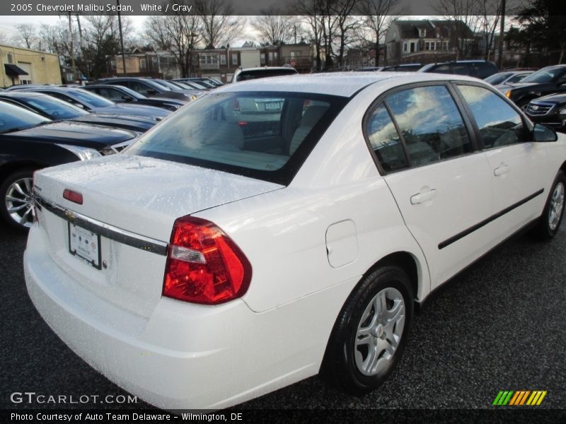 White / Gray 2005 Chevrolet Malibu Sedan