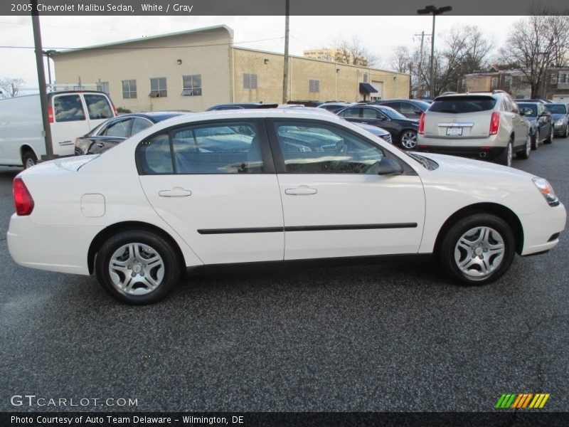 White / Gray 2005 Chevrolet Malibu Sedan
