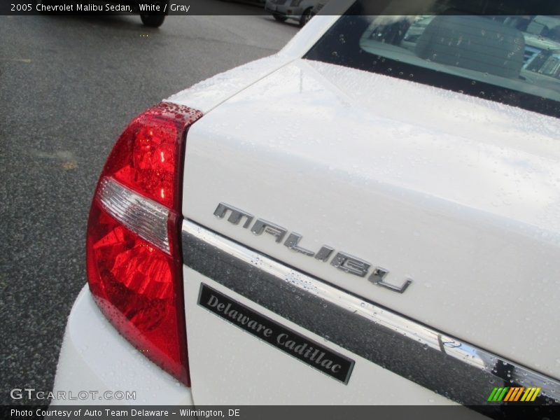 White / Gray 2005 Chevrolet Malibu Sedan