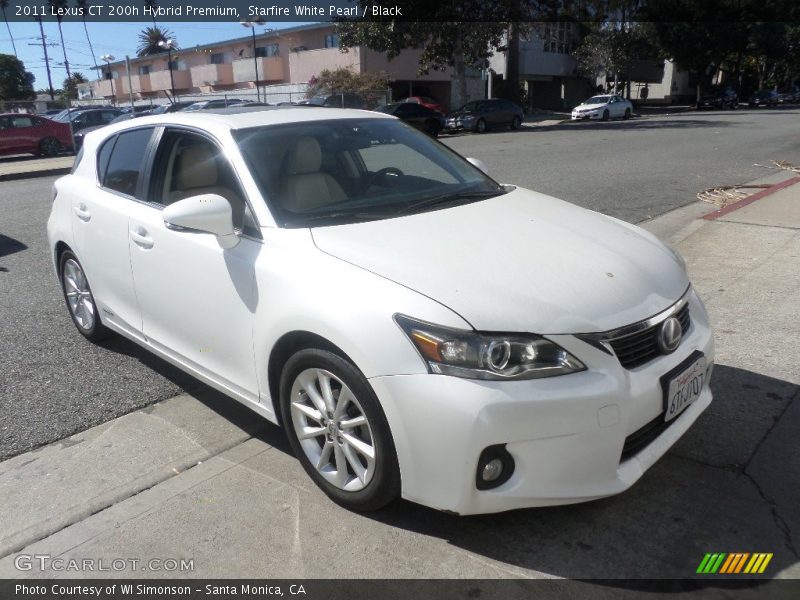 Starfire White Pearl / Black 2011 Lexus CT 200h Hybrid Premium