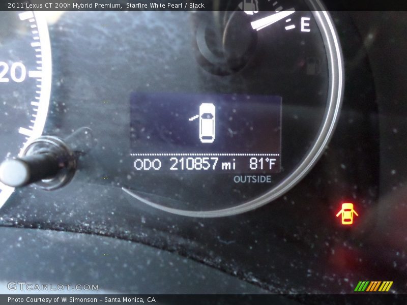 Starfire White Pearl / Black 2011 Lexus CT 200h Hybrid Premium