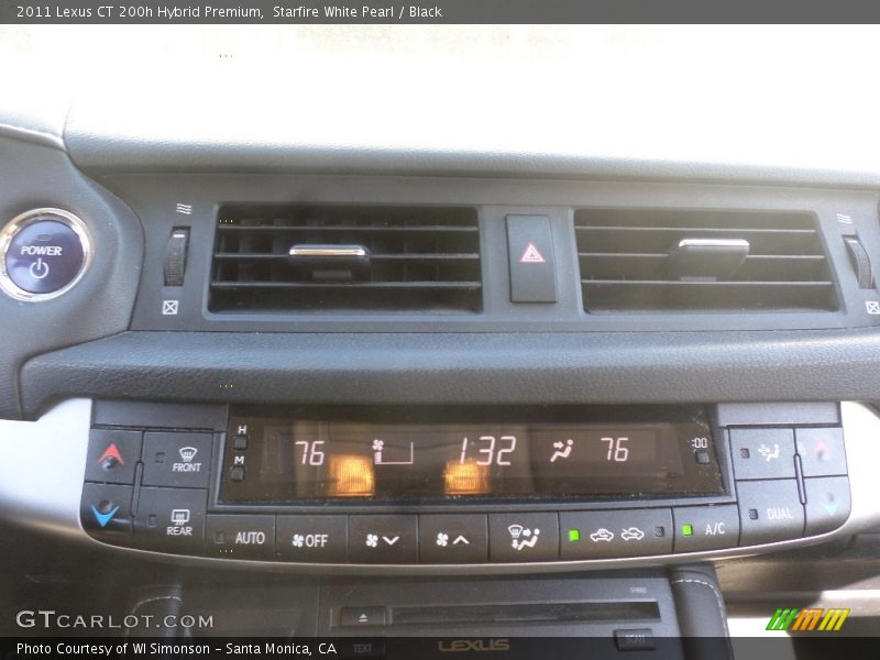 Starfire White Pearl / Black 2011 Lexus CT 200h Hybrid Premium