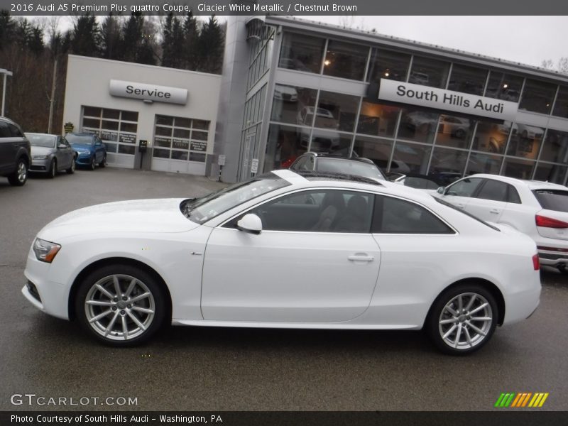 Glacier White Metallic / Chestnut Brown 2016 Audi A5 Premium Plus quattro Coupe