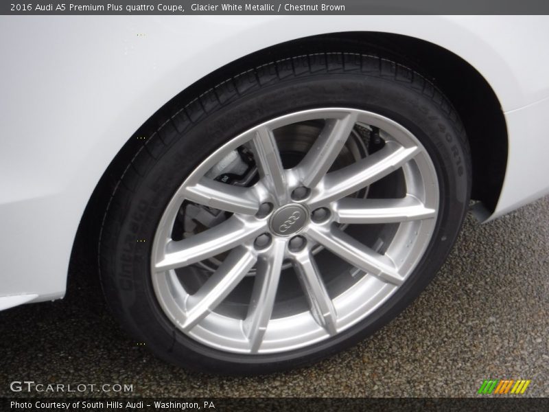 Glacier White Metallic / Chestnut Brown 2016 Audi A5 Premium Plus quattro Coupe