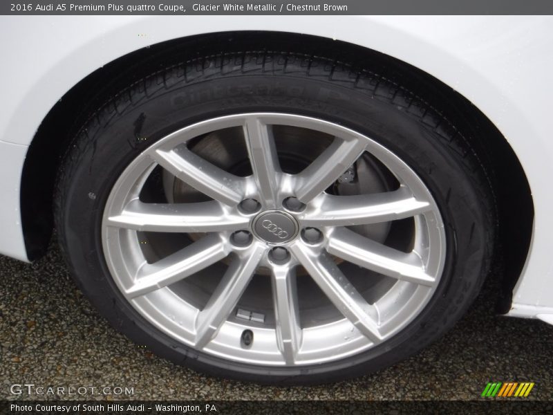 Glacier White Metallic / Chestnut Brown 2016 Audi A5 Premium Plus quattro Coupe