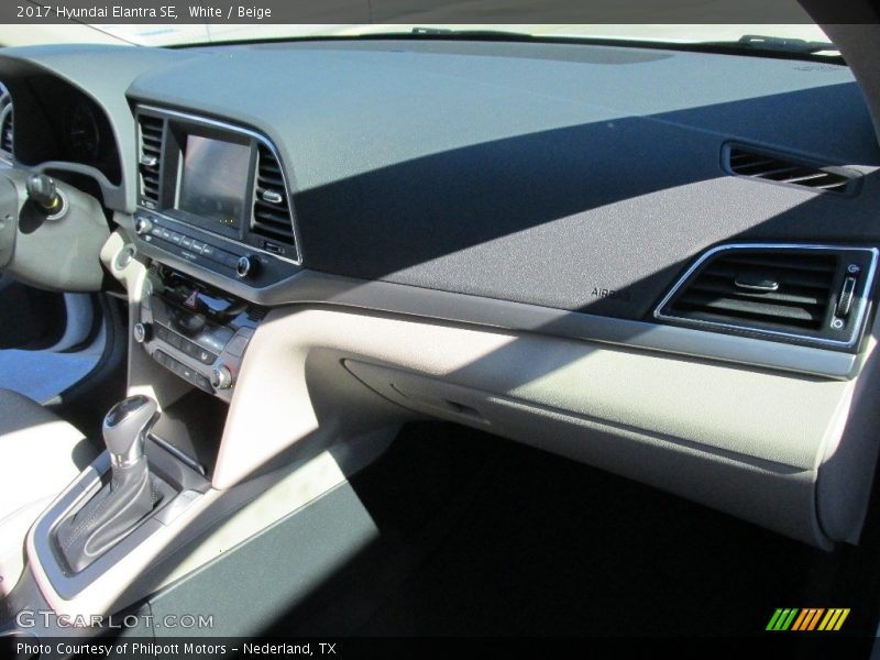 White / Beige 2017 Hyundai Elantra SE