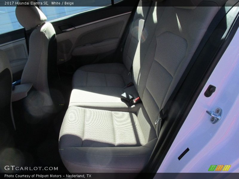 White / Beige 2017 Hyundai Elantra SE