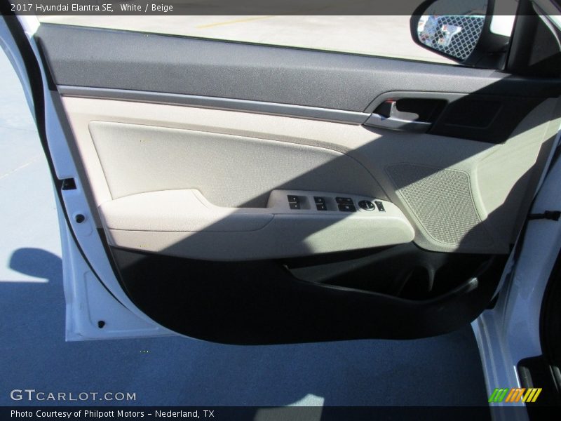 White / Beige 2017 Hyundai Elantra SE