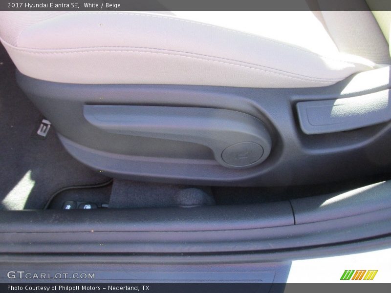 White / Beige 2017 Hyundai Elantra SE
