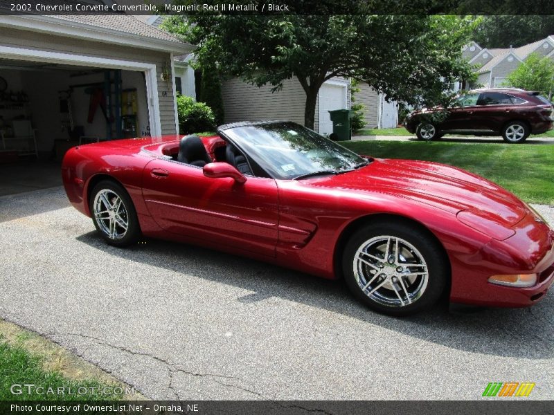 Magnetic Red II Metallic / Black 2002 Chevrolet Corvette Convertible