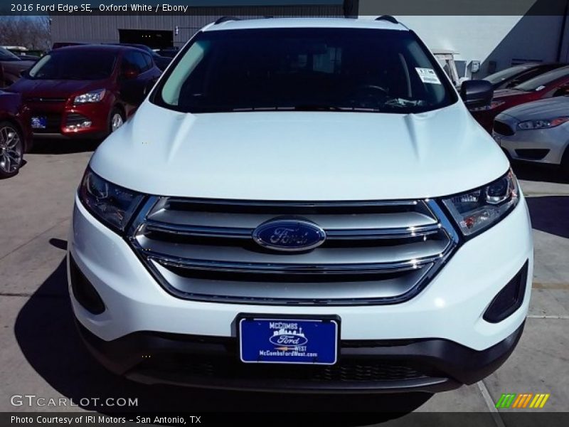Oxford White / Ebony 2016 Ford Edge SE