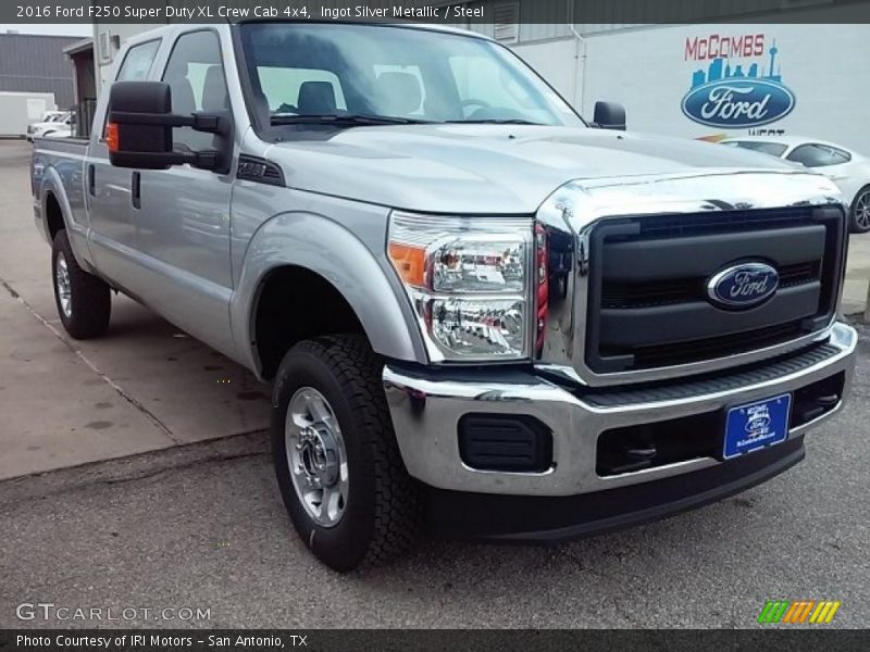 Ingot Silver Metallic / Steel 2016 Ford F250 Super Duty XL Crew Cab 4x4