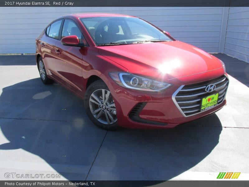 Red / Gray 2017 Hyundai Elantra SE