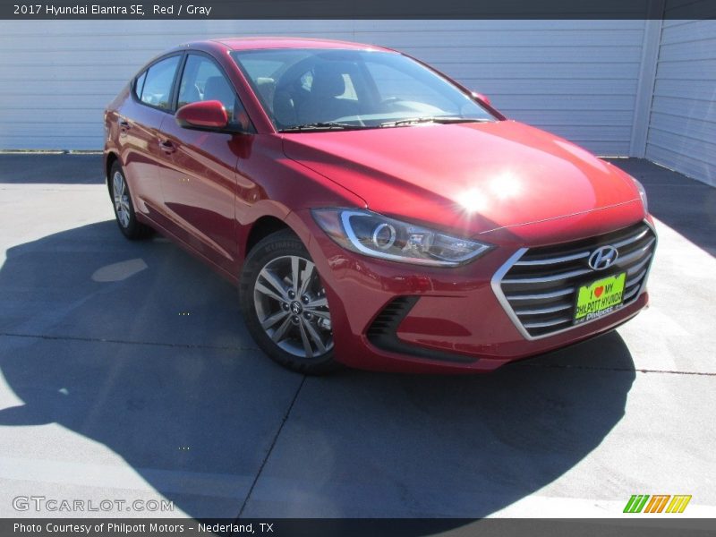 Red / Gray 2017 Hyundai Elantra SE