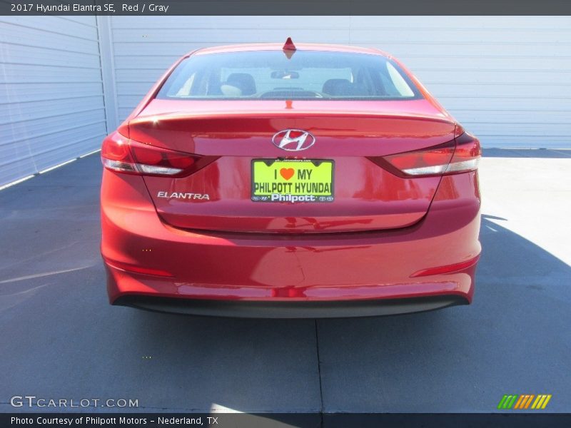 Red / Gray 2017 Hyundai Elantra SE