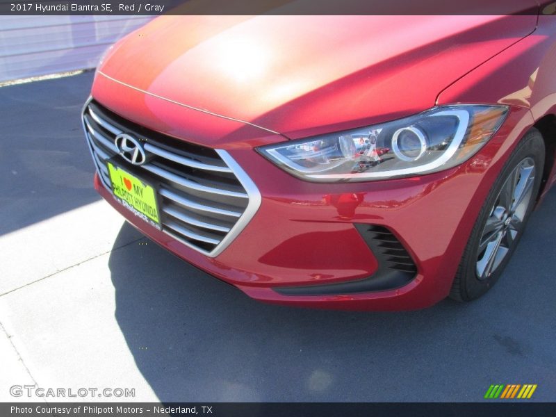Red / Gray 2017 Hyundai Elantra SE