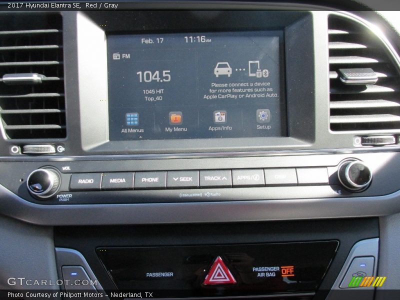 Red / Gray 2017 Hyundai Elantra SE