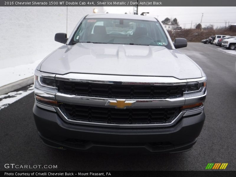 Silver Ice Metallic / Dark Ash/Jet Black 2016 Chevrolet Silverado 1500 WT Double Cab 4x4