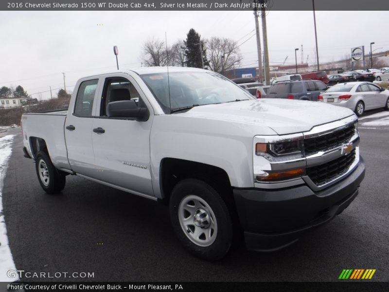 Silver Ice Metallic / Dark Ash/Jet Black 2016 Chevrolet Silverado 1500 WT Double Cab 4x4