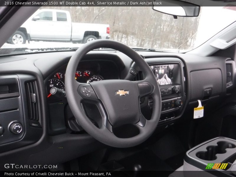 Silver Ice Metallic / Dark Ash/Jet Black 2016 Chevrolet Silverado 1500 WT Double Cab 4x4