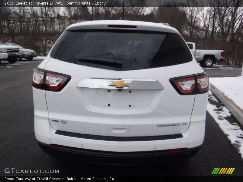Summit White / Ebony 2016 Chevrolet Traverse LT AWD