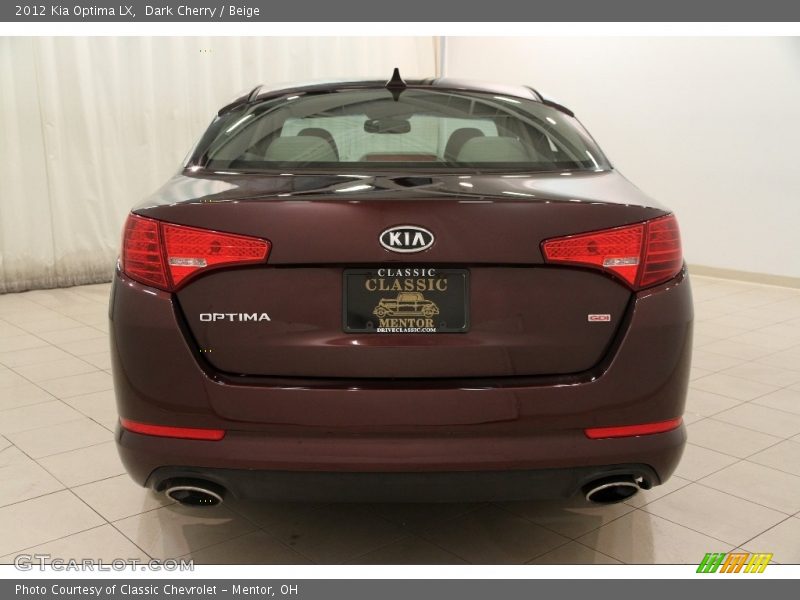 Dark Cherry / Beige 2012 Kia Optima LX