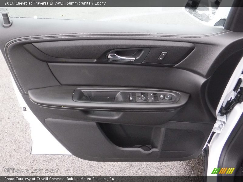 Summit White / Ebony 2016 Chevrolet Traverse LT AWD